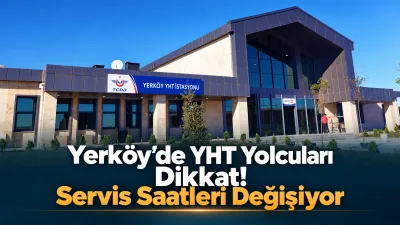 Yerköy Belediyesi, Yüksek Hızlı Tren (YHT) servis saatlerinin 1 Kasım
