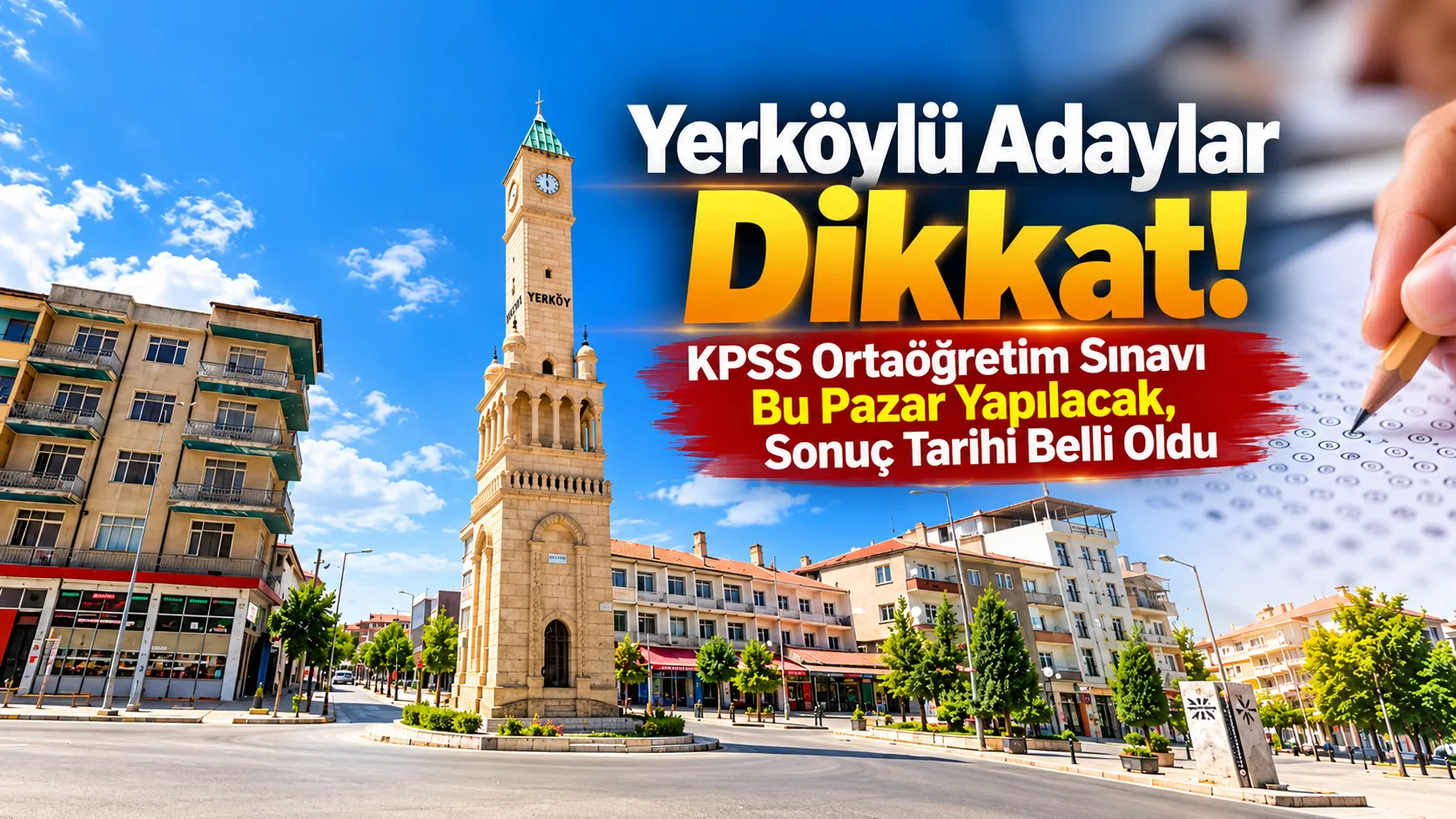 Yerköy’de kamu kurumlarında görev almak isteyen lise mezunu adayların katılacağı