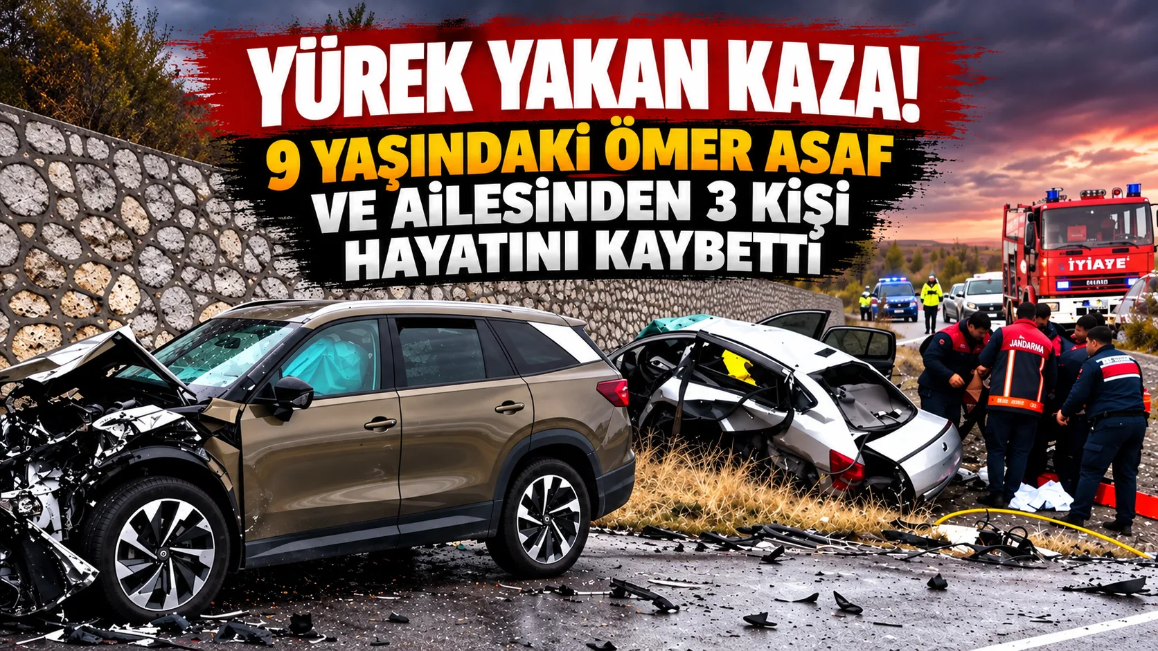 Alaca-Yozgat karayolunda iki aracın kafa kafaya çarpışması sonucu meydana gelen