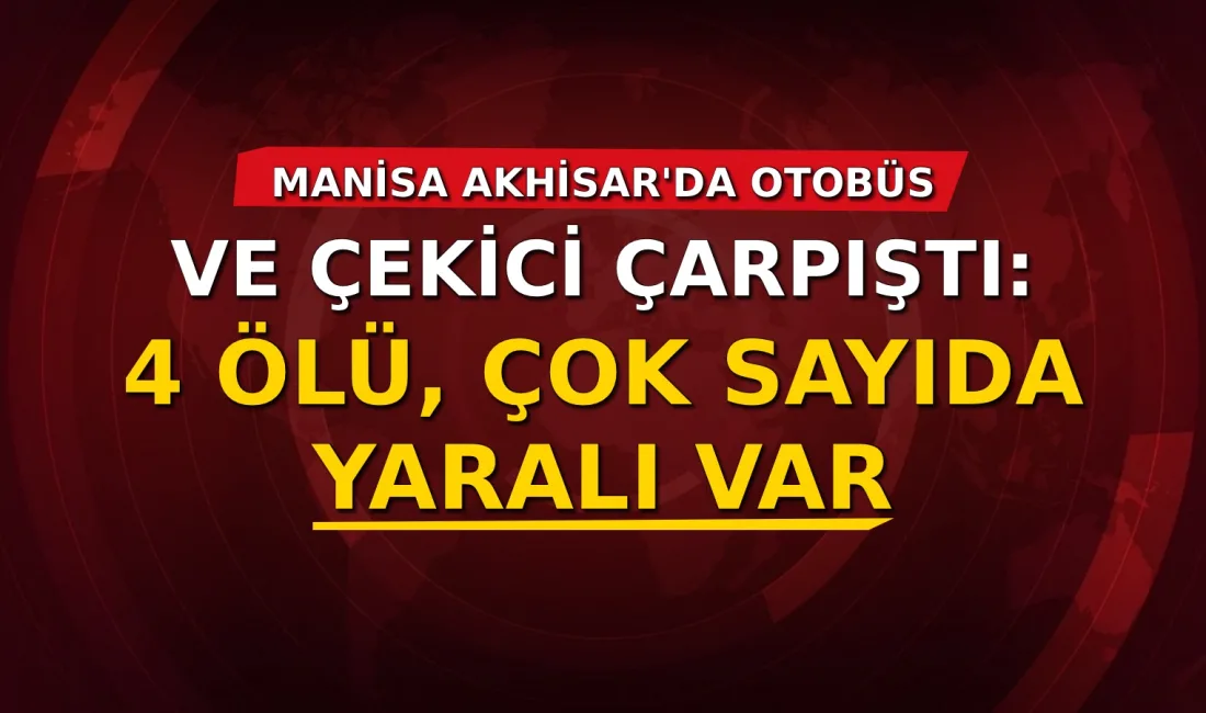 Manisa'nın Akhisar ilçesinde İstanbul otobanında bir yolcu otobüsü, çekici ile