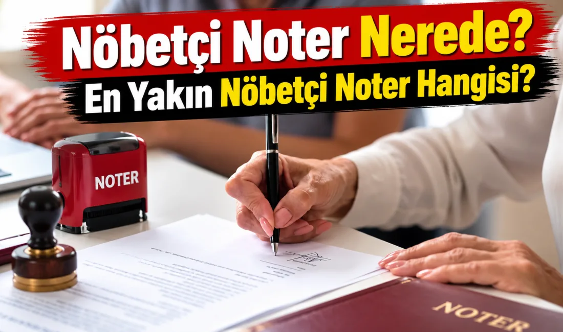 Bursa için bugün noter işlemi yaptırmak isteyenlere yönelik 18 Ekim