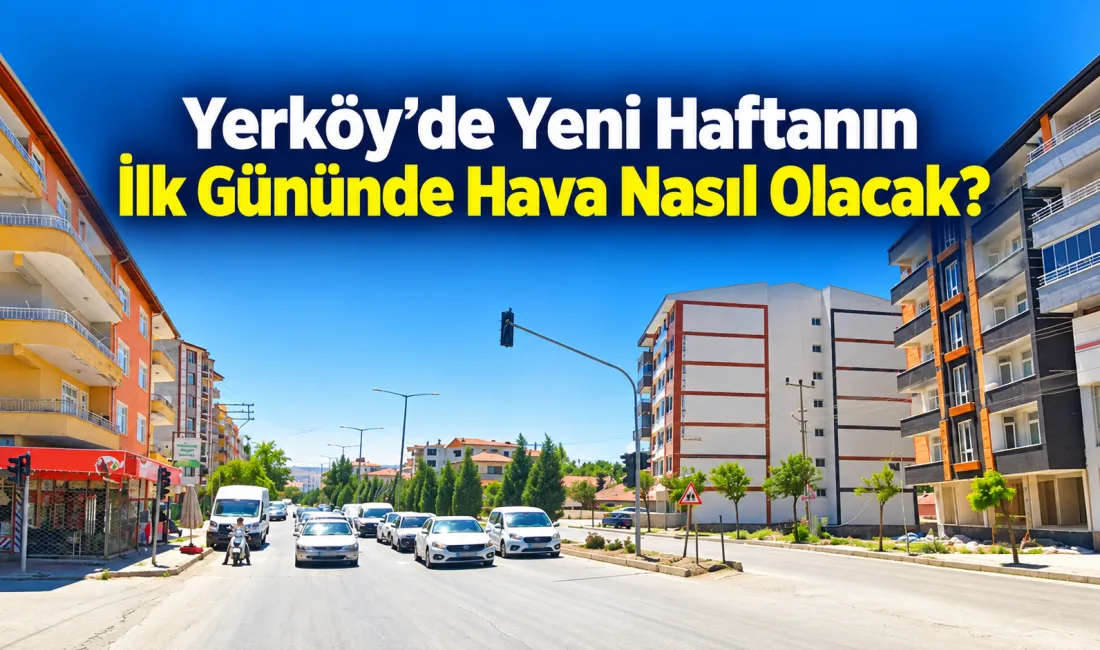Yerköy’de 26 Ekim 2026 Pazartesi günü parçalı bulutlu bir hava