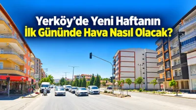 Yerköy’de 26 Ekim 2026 Pazartesi günü parçalı bulutlu bir hava